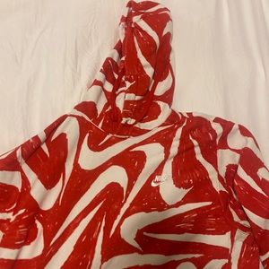 Red and white Nike hoodie great condition